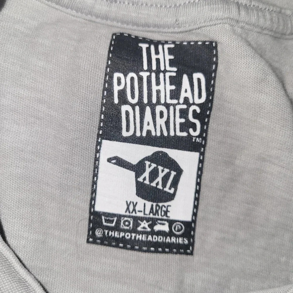 The Pothead Diaries Gray T Shirt Size XX LARGE Funny Humorous Cheeky - Picture 5 of 6